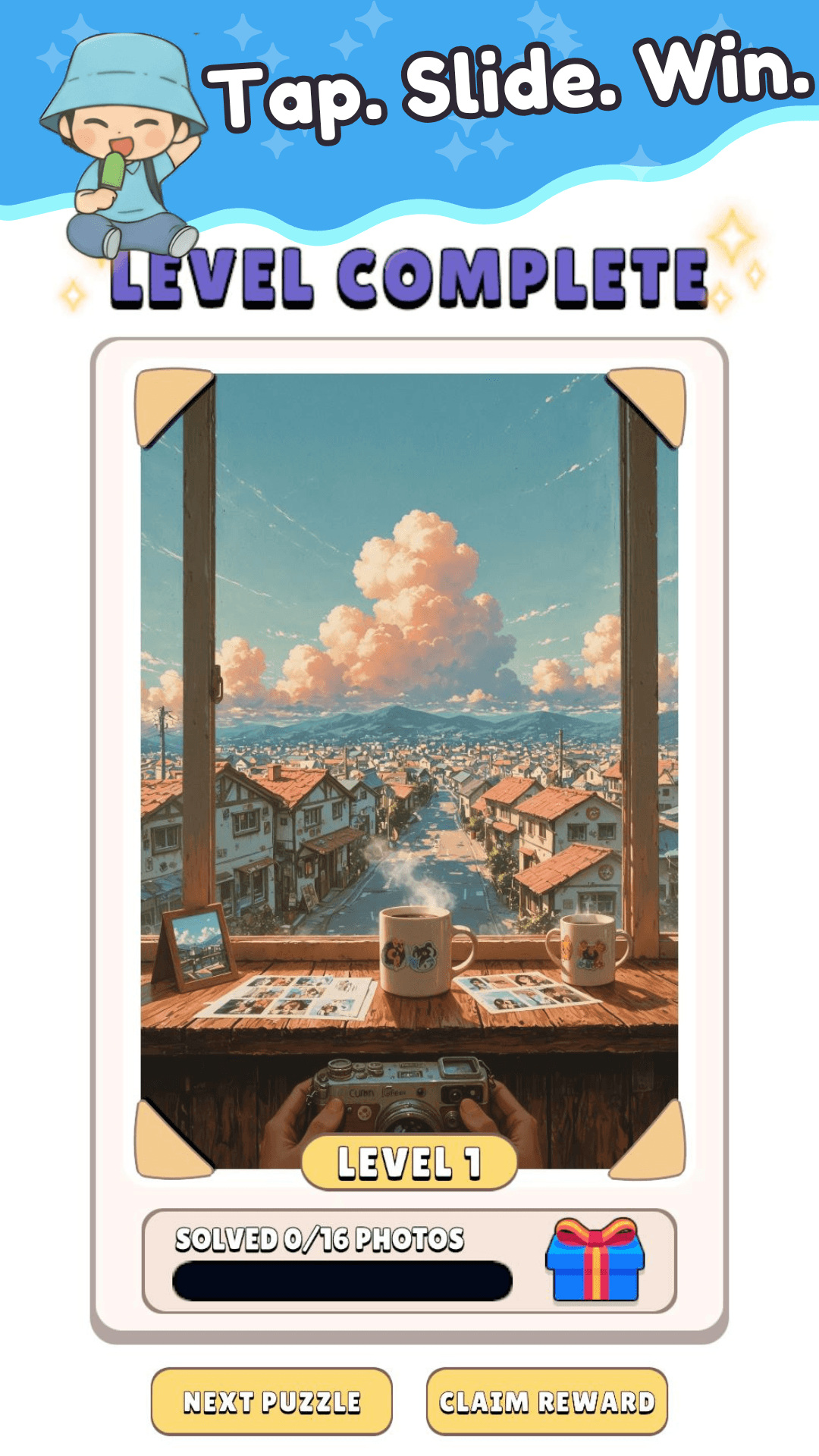 Summer Time Diary - Tile Puzzle gameplay screenshot 1