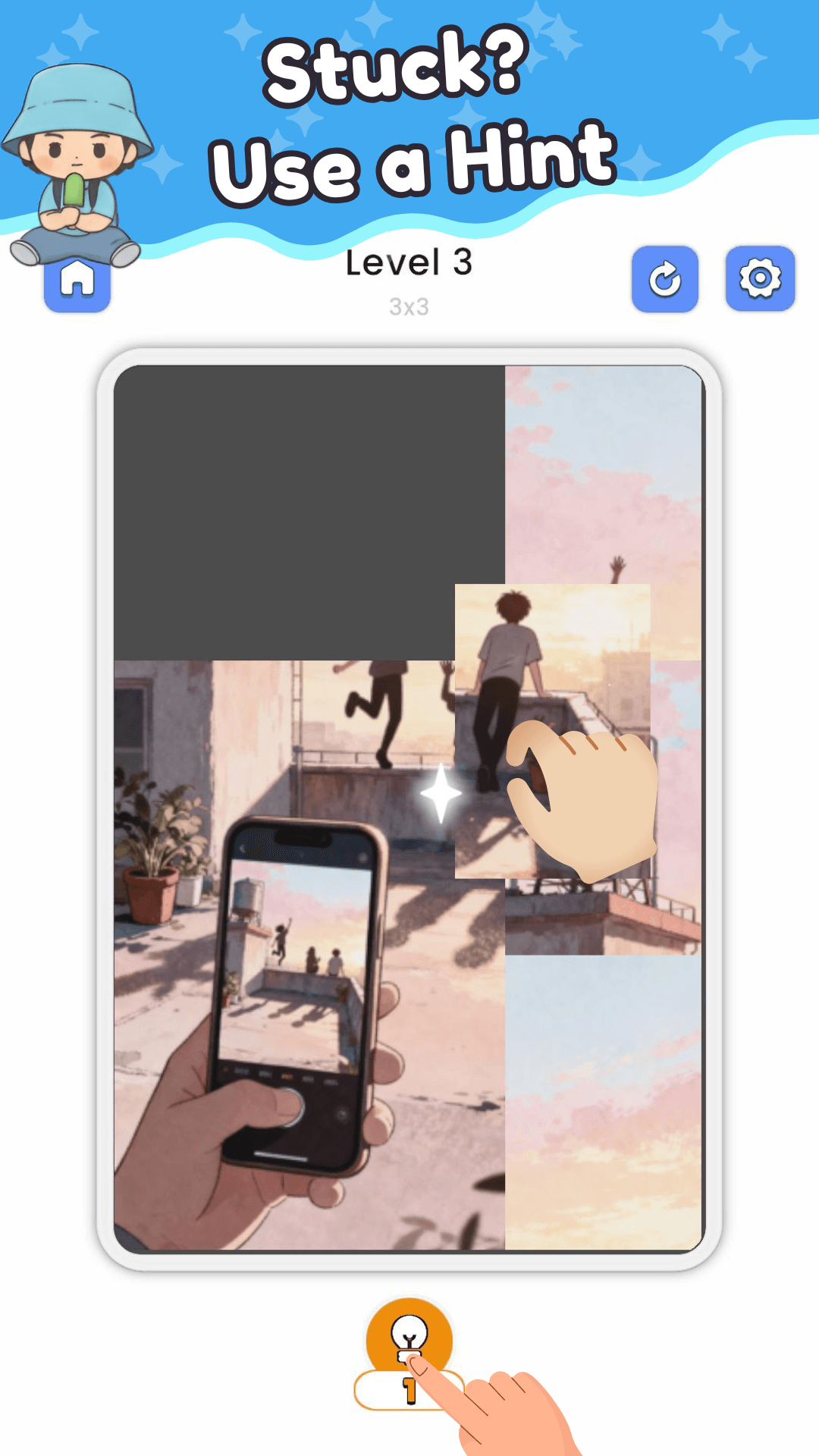 Summer Time Diary - Tile Puzzle gameplay screenshot 2